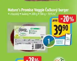 Albert Nature's Promise Veggie Čočkový burger 200 g nabídka