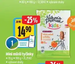 Albert Mini müsli tyčinky 70 g nabídka