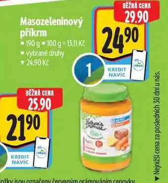 Albert Masozeleninový příkrm 190 g nabídka
