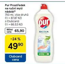 Tesco Pur Prostředek na ruční mytí nádobí, 750 ml, více druhů nabídka