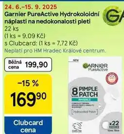 Tesco Garnier PureActive Hydrokoloidní náplasti na nedokonalosti pleti, 22 ks nabídka