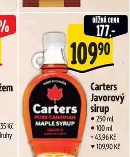 Albert Carters Javorový sirup 250 ml nabídka