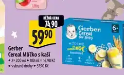 Albert Gerber Cereal Mlíčko s kaší 2x 200 ml nabídka