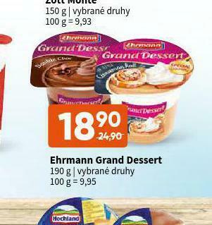 Terno Ehrmann grand dessert nabídka