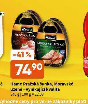 Terno Hamé pražská šunka nabídka