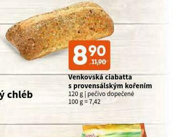 Terno Venkovská ciabatta s provensálským kořením nabídka