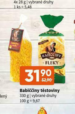 Terno Babiččiny těstoviny nabídka