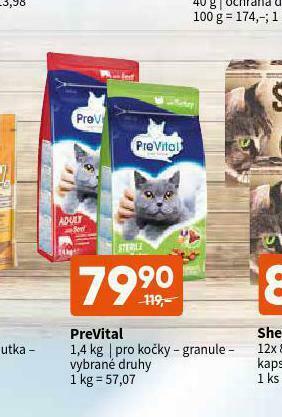 Terno Prevital granule pro kočky nabídka
