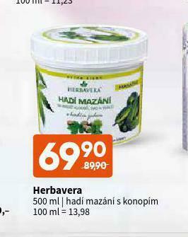 Herbavera hadí mazání s konopím