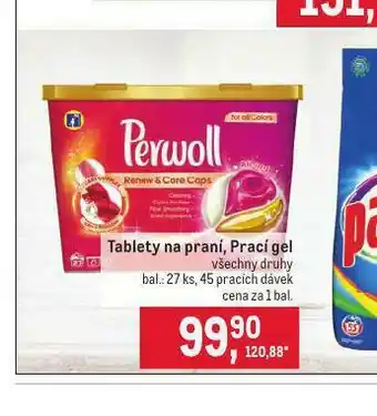 Makro Perwoll tablety na praní, prací gel nabídka
