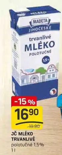 Flop JČ MLÉKO TRVANLIVÉ polotučné 1,5% 1l nabídka