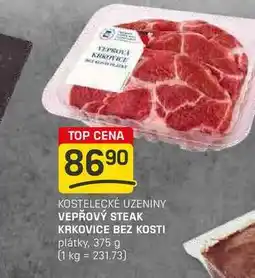 Flop VEPŘOVÝ STEAK KRKOVICE BEZ KOSTI plátky, 375 g nabídka