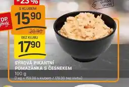 Flop SÝROVÁ PIKANTNÍ POMAZÁNKA S ČESNEKEM 100g nabídka