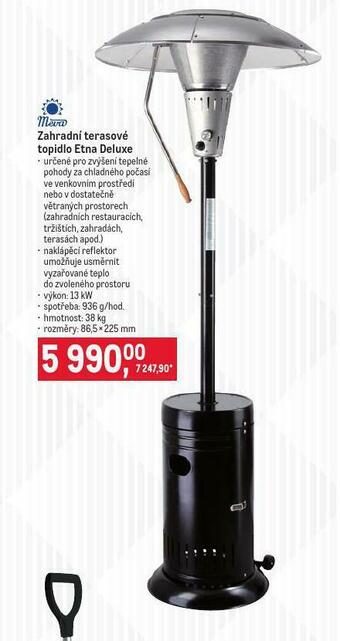 Makro Zahradní terasové topidlo etna deluxe nabídka