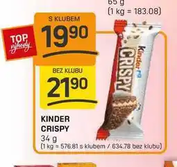 Flop KINDER CRISPY 34 g nabídka