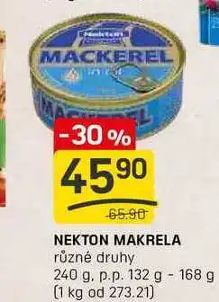 Flop NEKTON MAKRELA různé druhy 240 g. p.p. 132 g - 168 g nabídka