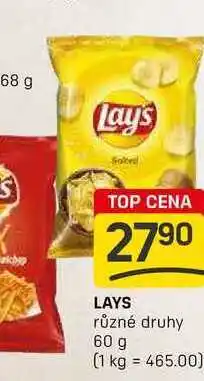 Flop LAYS různé druhy 60 g nabídka