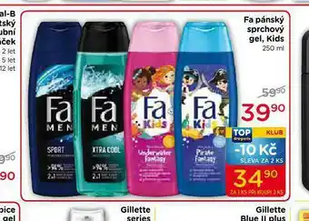 TOP drogerie Fa pánský sprchový gel, kids nabídka