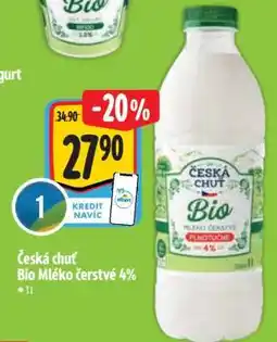 Albert Česká chuť Bio Mléko čerstvé 4% nabídka