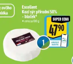 Albert Excellent Kozí sýr přírodní 50% - bloček nabídka