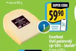 Albert Excellent Ovčí polotvrdý sýr 50% - bloček nabídka