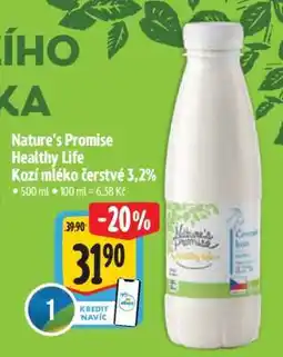 Albert Nature’s Promise Healthy life Kozí mléko čerstvé 3,2% nabídka