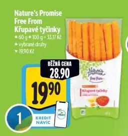 Albert Nature's Promise Free From Křupavé tyčinky nabídka