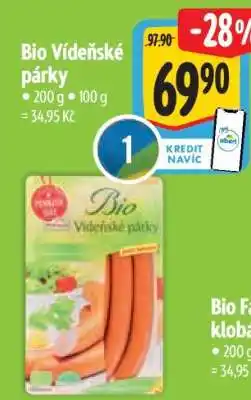 Albert BIO VÍDEŇSKÉ PÁRKY nabídka