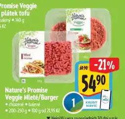 Albert Nature's Promise Veggie Mleté/Burger nabídka