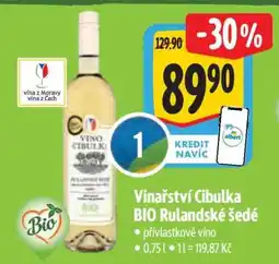 Albert Vinařství Cibulka BIO Rulandské šedé nabídka