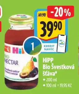 Albert HiPP Bio Švestková šťáva nabídka