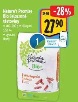 Albert Nature's Promise Bio Celozrnné těstoviny nabídka