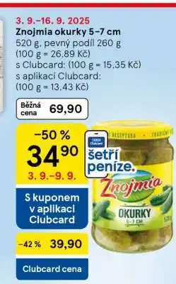 Tesco Znojmia Okurky 5–7 cm nabídka