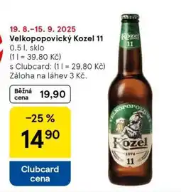 Tesco Velkopopovický Kozel 11 nabídka