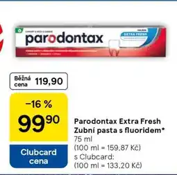 Tesco Parodontax Extra Fresh Zubní pasta s fluoridem nabídka