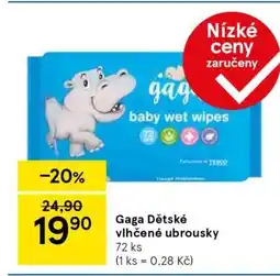 Tesco Gaga Dětské vlhčené ubrousky nabídka