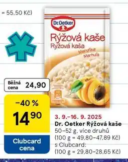 Tesco Dr. Oetker Rýžová kaše nabídka