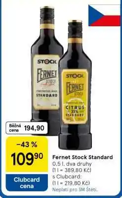 Tesco FERNET STOCK STANDARD nabídka