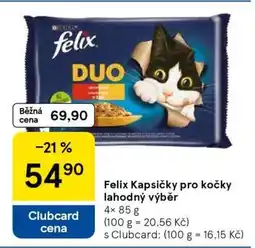 Tesco Felix Kapsičky pro kočky lahodný výběr nabídka