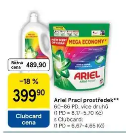 Tesco Ariel prací prostředek nabídka