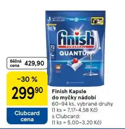 Tesco Finish Kapsle do myčky nádobí nabídka