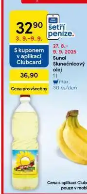 Tesco Sunol slunečnicový olej nabídka