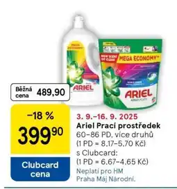 Tesco Ariel prací prostředek nabídka