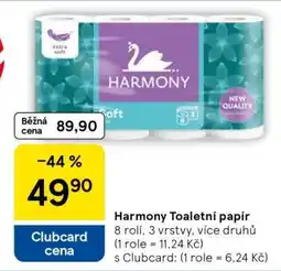 Tesco Harmony toaletní papír nabídka