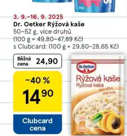 Tesco Dr. Oetker Rýžová kaše nabídka