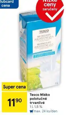 Tesco Tesco Mléko polotučné trvanlivé nabídka