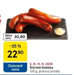 Tesco Štýrská klobása nabídka