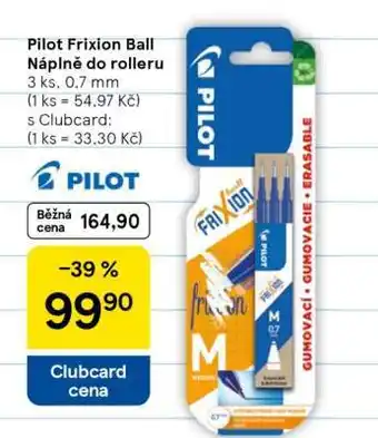 Tesco Pilot Frixion Ball Náplně do rolleru nabídka