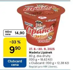 Tesco Madeta Lipánek nabídka