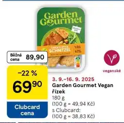Tesco Garden Gourmet Vegan řízek nabídka
